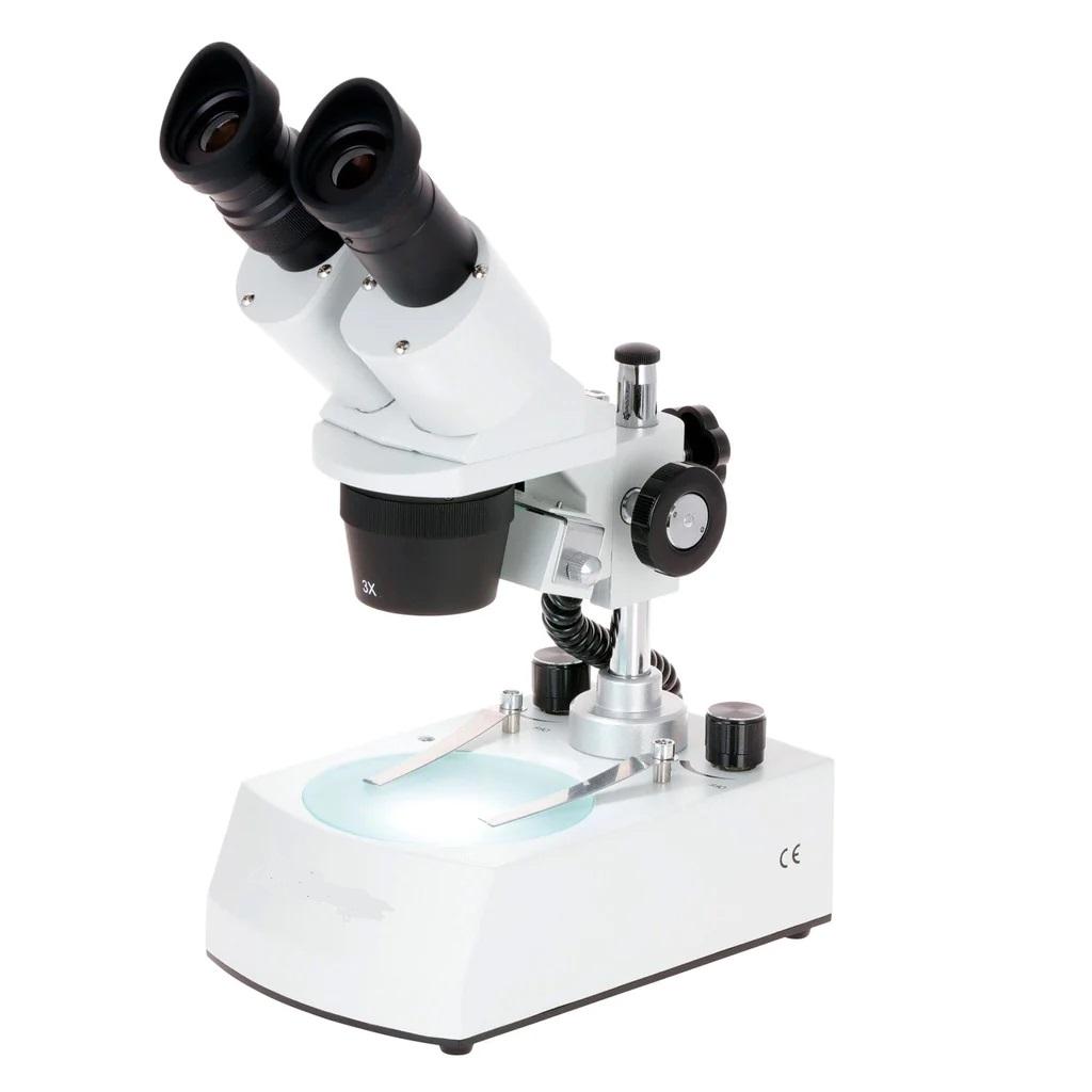 Advanced Stereo Microscope with Fluorescent/Halogen Lighting - 20X/60X (Binocular)