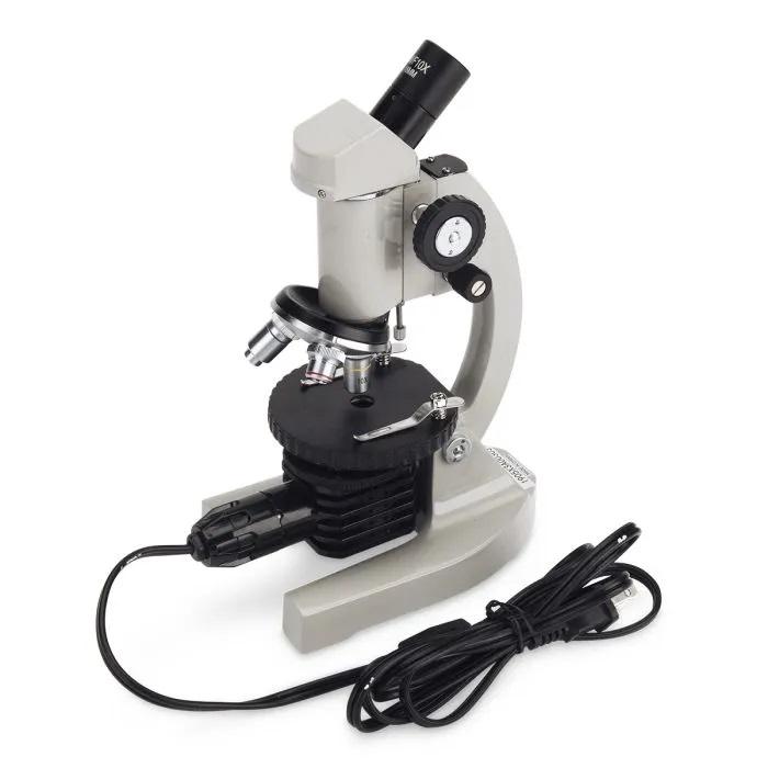 Elementary Student Compound Microscope with Coarse and Fine Adjustment (45° Inclined/LED Rechargeable)