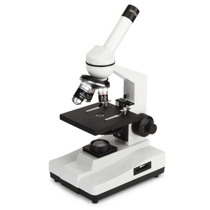 Full-Feature Student Microscope: 0.65 NA Condenser 5-Hole Disc Diaphragm; 110V, 5-W Fluorescent
