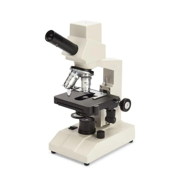 High School Microscope (Monocular Head/Abbe 1.25 Focusable Abbe Condenser with Iris Diaphragm)