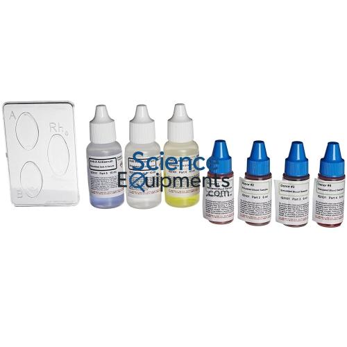Science Lab Blood Typing Kit Simulated