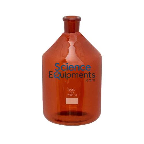 Bottles, Solution, Amber, Tooled Neck