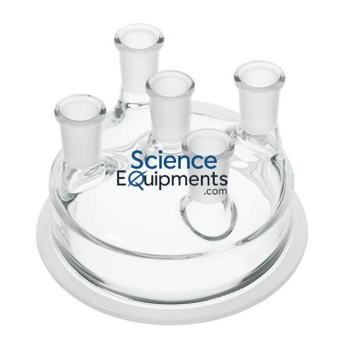 Science Lab Five Neck Reaction Flask Lid