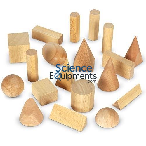Hardwood Geometric Solids - Set of 19