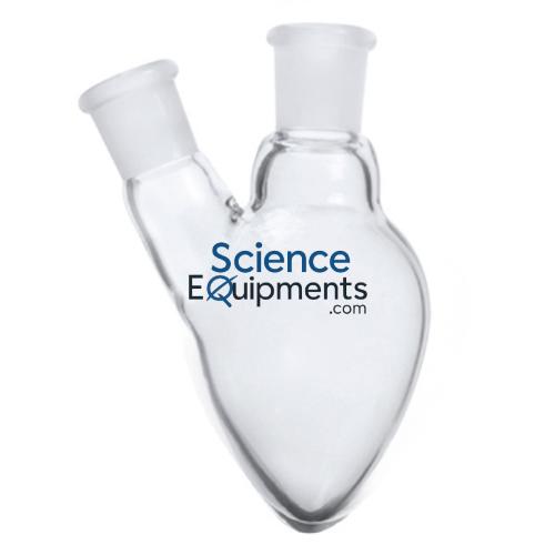 Science Lab Pear Shaped Flask with Two Neck