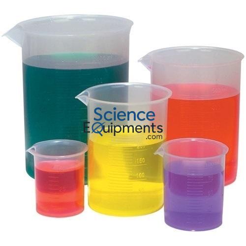 Science Lab Plastic Beaker Set of 5