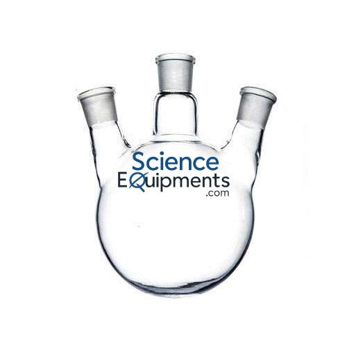 Science Lab Round Bottom Flask With Three Neck