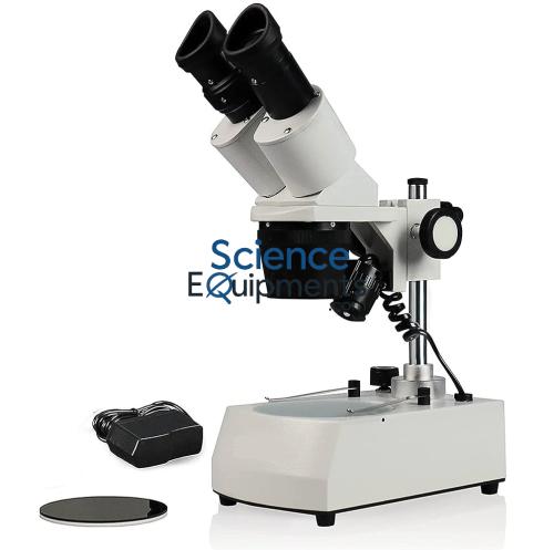 Tri-Power Stereo Microscope: 10X Widefield Eyepiece; 10X, 20X, 30X Magnification; LED Corded Illumination